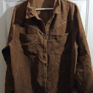 Brown Corduroy Women's Blazer